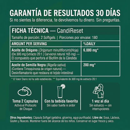 CandiReset - Capsulas de Aceite de Oregano