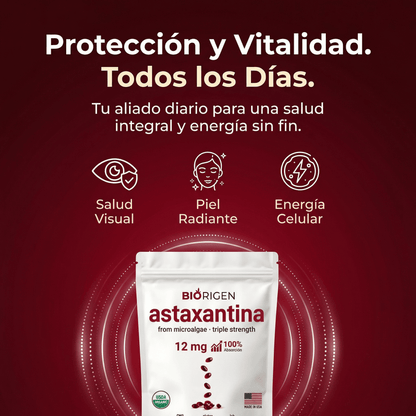 Astaxantina - El Antioxidante Maestro para tu Visión, Piel y Energía.