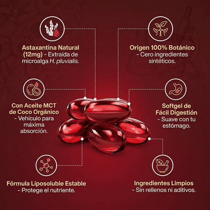 Astaxantina - El Antioxidante Maestro para tu Visión, Piel y Energía.