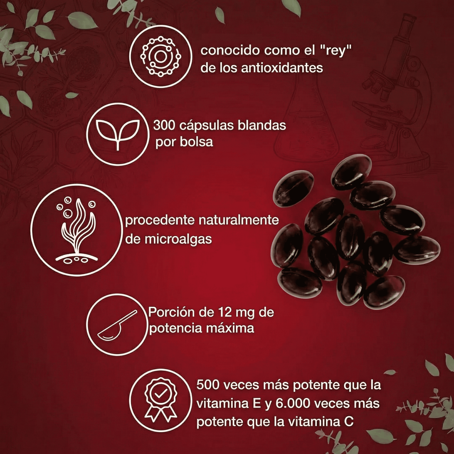 Astaxantina - El Antioxidante Maestro para tu Visión, Piel y Energía.